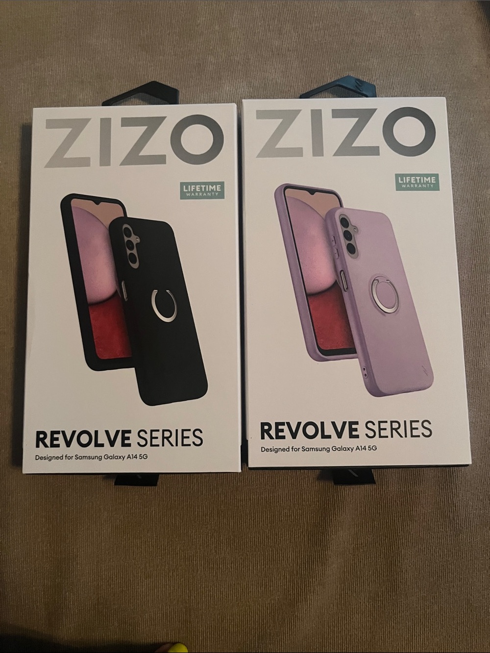 ZIZO Revolve Series Ring Case for Samsung Galaxy A14 5G — Black & Lavender - Picture 1 of 2